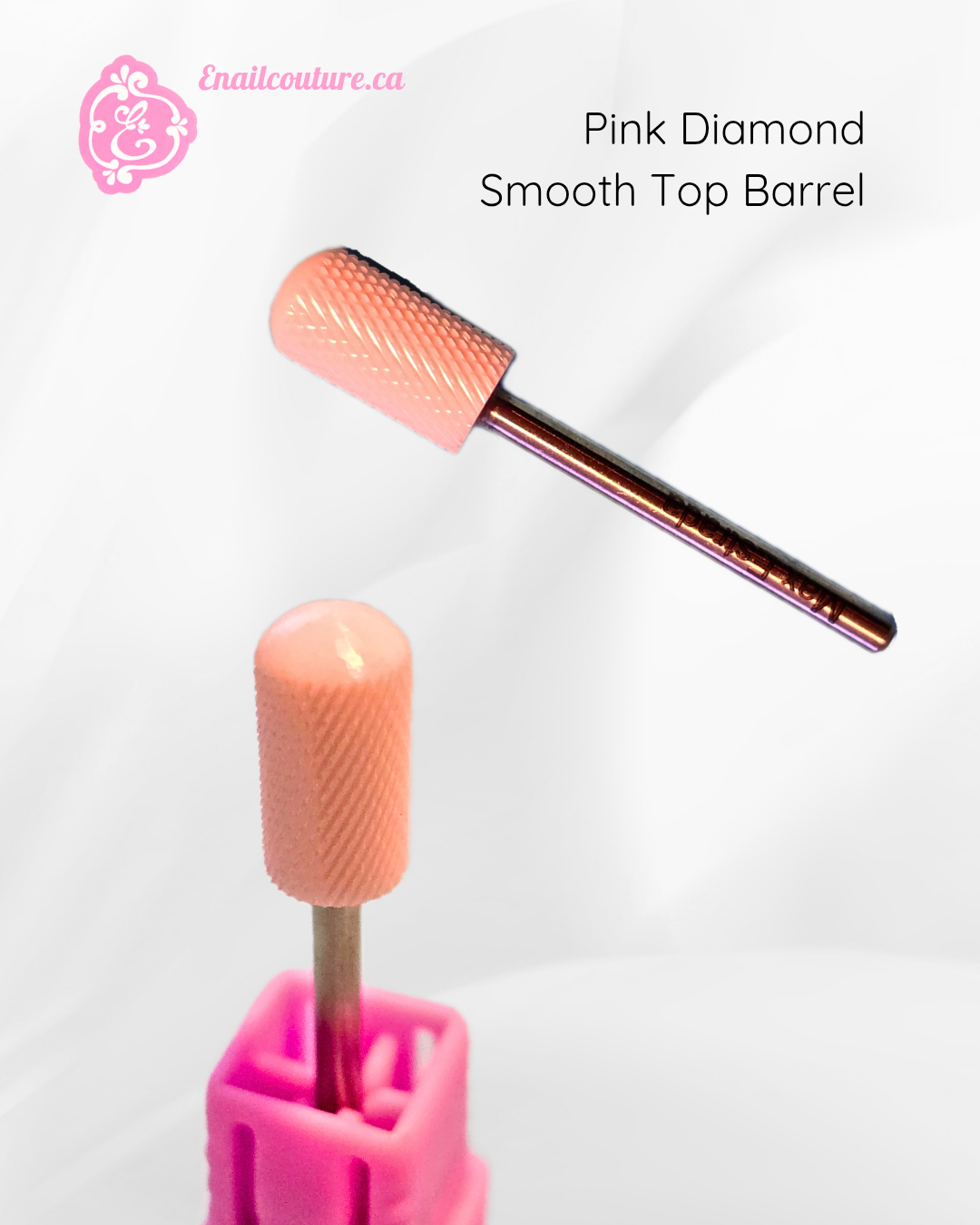 Pink Diamond Smooth Top Barrel Nail Drill Bit