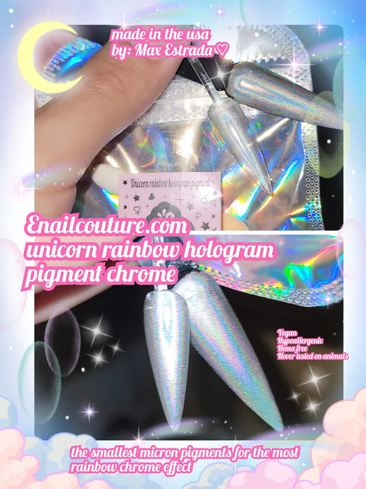 Unicorn Rainbow Hologram Chrome Pigment