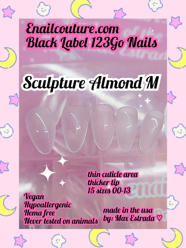 123 Go! Black Label Nails Sculpture Almond M